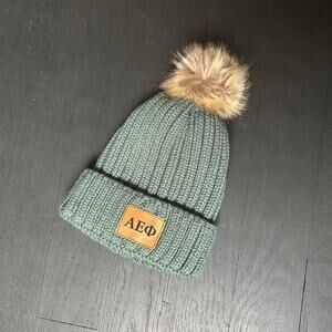 Green alpha epsilon phi aephi winter hat